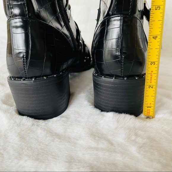 Catherine black python studs moto boots - Picture 9 of 12